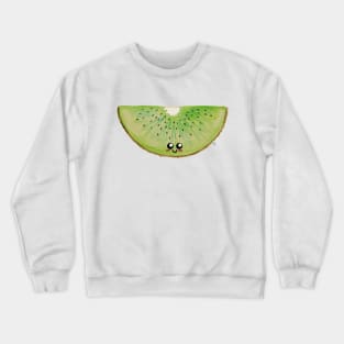 Watercolor Kiwi - A Cute Kiwi Slice Crewneck Sweatshirt